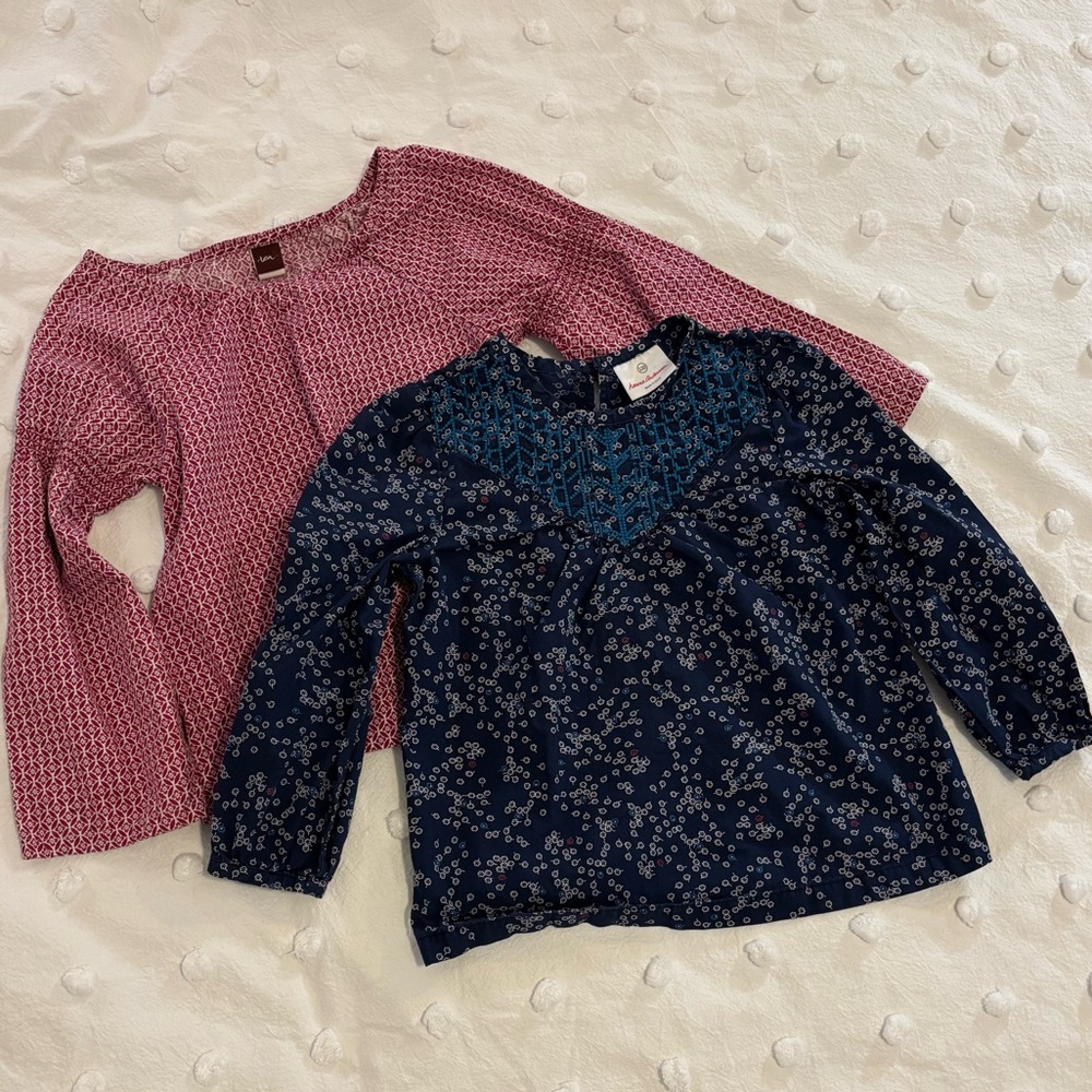 Hanna Andersson and Tea Collection Girls 5T Bundle of Blouses | 100% Cotton